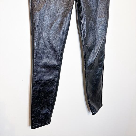 Free People We The Free Phoenix Coated Skinny Jean in Liquid Black - Picture 4 of 7